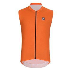 HOLOKOLO Cyklistický dres bez rukávů - AIRFLOW - oranžová 4XL