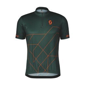 SCOTT Cyklistický dres s krátkým rukávem - RC TEAM 20 SS - zelená/oranžová