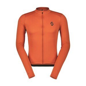SCOTT Cyklistický dres s dlouhým rukávem zimní - ENDURANCE 10 L/SL - oranžová XL
