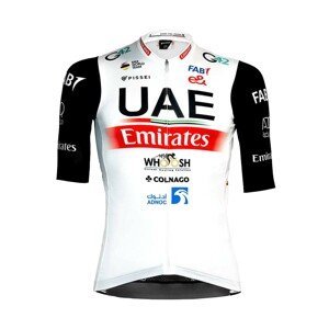 PISSEI Cyklistický dres s krátkým rukávem - UAE 2023 - černá/červená/bílá 2XL