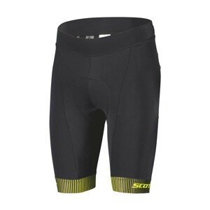 SCOTT Cyklistické kalhoty krátké bez laclu - RC TEAM ++ - žlutá/černá L