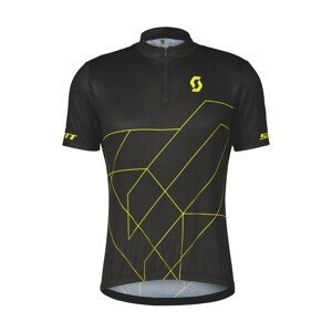 SCOTT Cyklistický dres s krátkým rukávem - RC TEAM 20 SS - černá/žlutá L