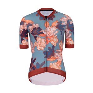 HOLOKOLO Cyklistický dres s krátkým rukávem - BLOOM ELITE LADY - hnědá/vícebarevná XL