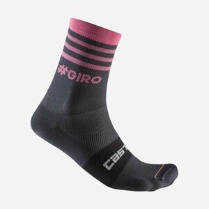 CASTELLI Cyklistické ponožky klasické - GIRO D'ITALIA 2023 - růžová/šedá