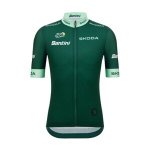 SANTINI Cyklistický dres s krátkým rukávem - TOUR DE FRANCE 2023 - zelená 2XL
