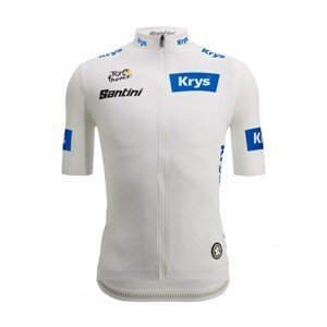 SANTINI Cyklistický dres s krátkým rukávem - TOUR DE FRANCE 2023 - bílá