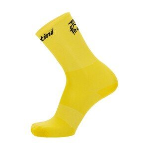 SANTINI Cyklistické ponožky klasické - TOUR DE FRANCE 2023 - žlutá XS