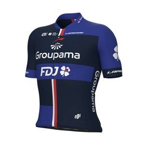 ALÉ Cyklistický dres s krátkým rukávem - GROUPAMA FDJ 2023 - bílá/modrá/červená 5XL