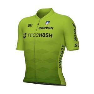 ALÉ Cyklistický dres s krátkým rukávem - SLOVENIA NATIONAL 23 - zelená XL