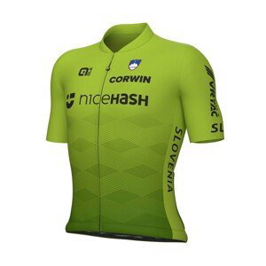 ALÉ Cyklistický dres s krátkým rukávem - SLOVENIA NATIONAL 23 - zelená L