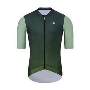 HOLOKOLO Cyklistický dres s krátkým rukávem - INFINITY - zelená 5XL