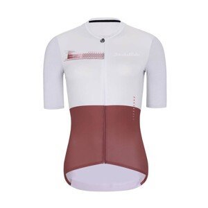 HOLOKOLO Cyklistický dres s krátkým rukávem - VIBES LADY - bílá/červená L