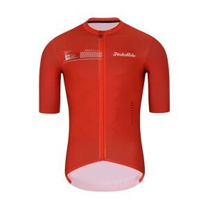 HOLOKOLO Cyklistický dres s krátkým rukávem - VIBES - červená L