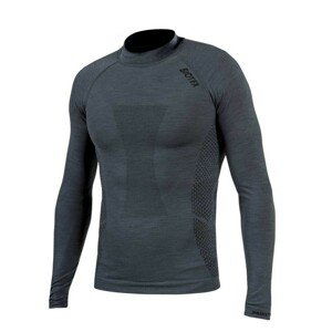 BIOTEX Cyklistické triko s dlouhým rukávem - MERINO - šedá XL-2XL