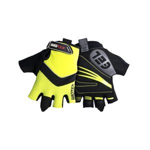 BIOTEX Cyklistické rukavice krátkoprsté - SUMMER - černá/žlutá XL