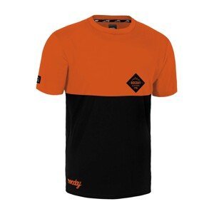 ROCDAY Cyklistický dres s krátkým rukávem - DOUBLE - oranžová/černá