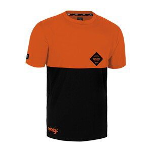 ROCDAY Cyklistický dres s krátkým rukávem - DOUBLE - oranžová/černá L