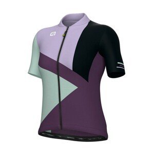 ALÉ Cyklistický dres s krátkým rukávem - NEXT PRAGMA LADY - zelená/bordó/fialová