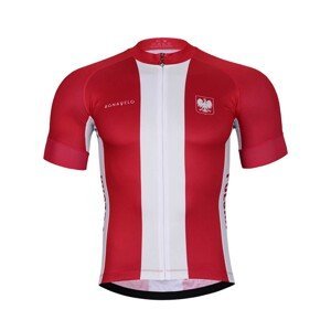 BONAVELO Cyklistický dres s krátkým rukávem - POLAND II. - červená/bílá 5XL