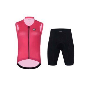 HOLOKOLO Cyklistický krátký dres a krátké kalhoty - PURE LADY - růžová/černá