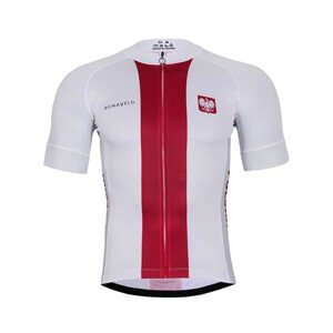 BONAVELO Cyklistický dres s krátkým rukávem - POLAND I. - bílá/červená 3XL