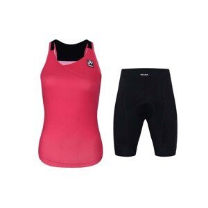 HOLOKOLO Cyklistický krátký dres a krátké kalhoty - ENERGY LADY - černá/růžová
