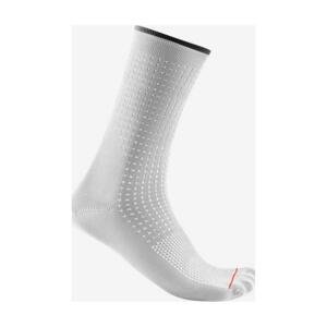 CASTELLI Cyklistické ponožky klasické - PREMIO - bílá S-M