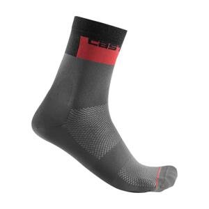 CASTELLI Cyklistické ponožky klasické - BLOCCO - šedá S-M