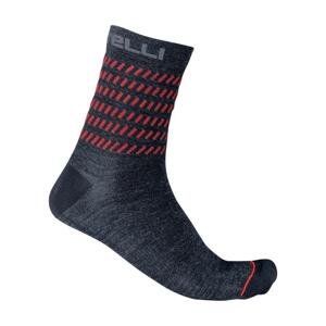 CASTELLI Cyklistické ponožky klasické - GO 15 - modrá S-M
