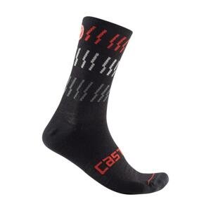 CASTELLI Cyklistické ponožky klasické - MID WINTER 18 - černá