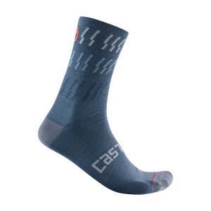 CASTELLI Cyklistické ponožky klasické - MID WINTER 18 - modrá L-XL