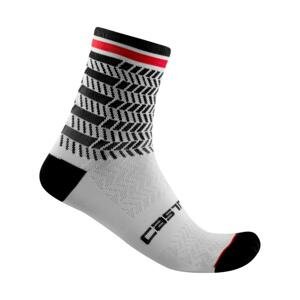CASTELLI Cyklistické ponožky klasické - AVANTI 12 - černá/bílá 2XL
