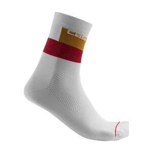 CASTELLI Cyklistické ponožky klasické - BLOCCO - bílá L-XL