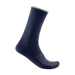 CASTELLI Cyklistické ponožky klasické - PREMIO - modrá L-XL