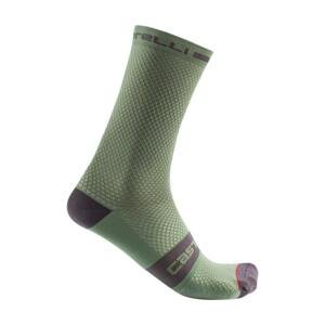 CASTELLI Cyklistické ponožky klasické - SUPERLEGGERA T 18 - zelená S-M