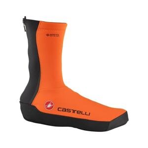CASTELLI Cyklistické návleky na tretry - INTENSO UL - černá/oranžová S