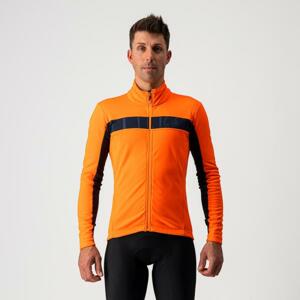 CASTELLI Cyklistická zateplená bunda - MORTIROLO VI - oranžová