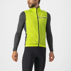 CASTELLI Cyklistická větruodolná bunda - SQUADRA STRETCH - světle zelená