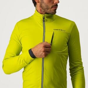 CASTELLI Cyklistická zateplená bunda - GO - žlutá S