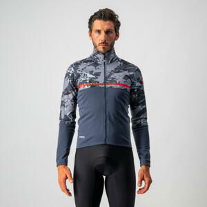 CASTELLI Cyklistická zateplená bunda - FINESTRE - modrá XL