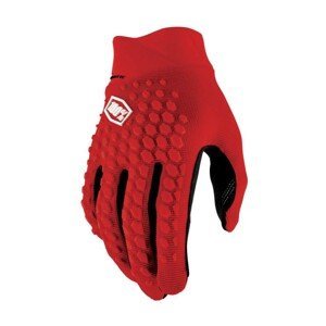100% SPEEDLAB Cyklistické rukavice dlouhoprsté - GEOMATIC - červená M