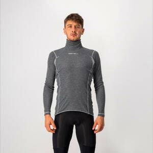 CASTELLI Cyklistické triko s dlouhým rukávem - FLANDERS WARM NECK - šedá