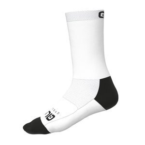 ALÉ Cyklistické ponožky klasické - TEAM  - bílá S