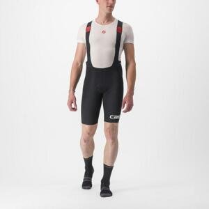 CASTELLI Cyklistické kalhoty krátké s laclem - PREMIO BLACK LTD EDITION - černá/bílá