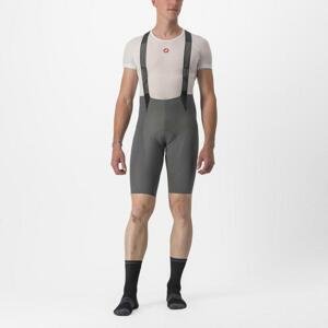 CASTELLI Cyklistické kalhoty krátké s laclem - FREE AERO RC - šedá S