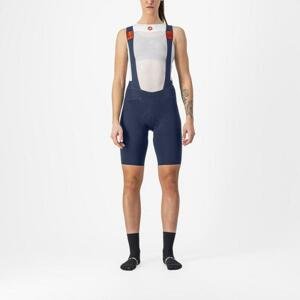 CASTELLI Cyklistické kalhoty krátké s laclem - PREMIO BLACK - modrá S