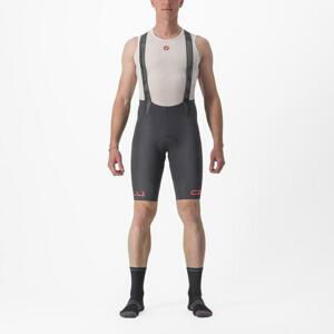 CASTELLI Cyklistické kalhoty krátké s laclem - FREE AERO RC CLASSIC - šedá/růžová L