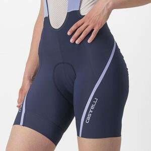 CASTELLI Cyklistické kalhoty krátké s laclem - VELOCISSIMA 3 - modrá S