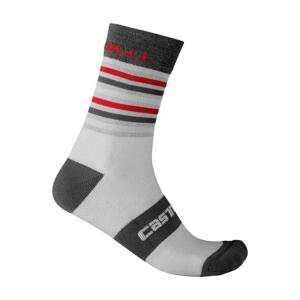 CASTELLI Cyklistické ponožky klasické - GREGGE 15 - šedá