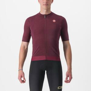 CASTELLI Cyklistický dres s krátkým rukávem - ESSENZA - bordó XL